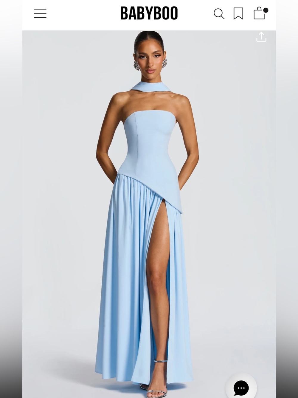 NWT BABYBOO MALIYAH MAXI DRESS BABY BLUE